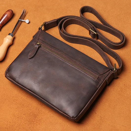 Soft Touch Mens Leather Crossbody Bag