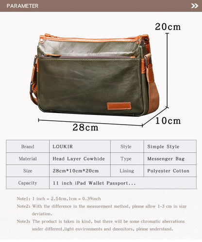 Artisan Colorblock Womens Leather Crossbody Bag