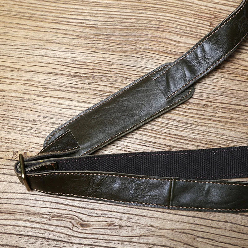 Top Layer Cowhide Unisex Leather Crossbody Bag