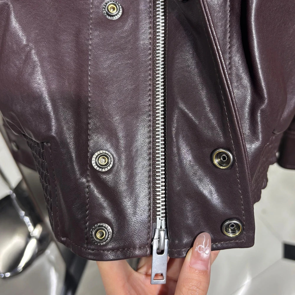 Oversized Brown Bomber Jacket For Women