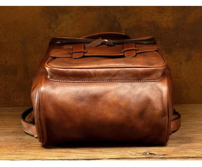 Vegetable Tanned Cowhide Luxury Leather Backpack