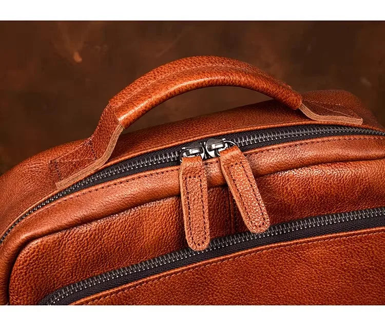Brown Handmade Leather Backpack - Laptop Backpack