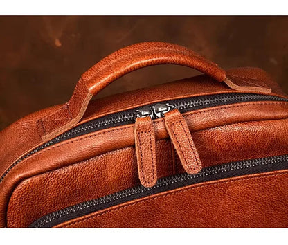Brown Handmade Leather Backpack - Laptop Backpack