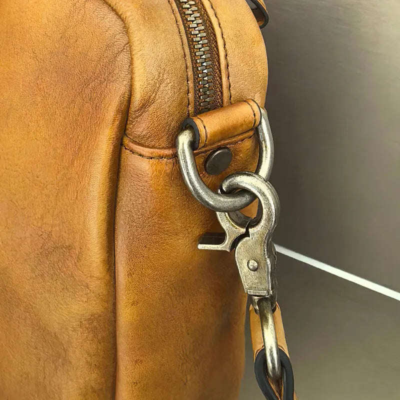 Prime Mens Leather Laptop Shoulder Bag