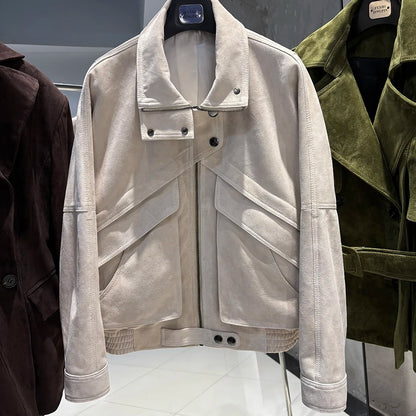 Suede Jacket Women Real Leather Jacket