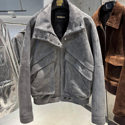 Suede Jacket Women Real Leather Jacket