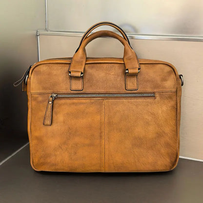 Prime Mens Leather Laptop Shoulder Bag