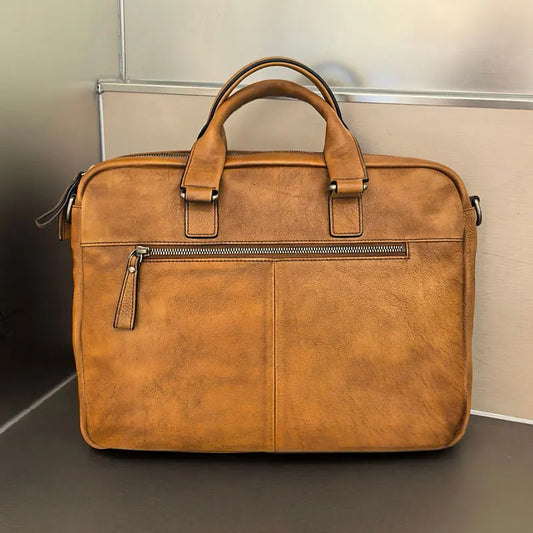 Prime Mens Leather Laptop Shoulder Bag