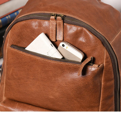 Handmade Black Leather Backpack For woman