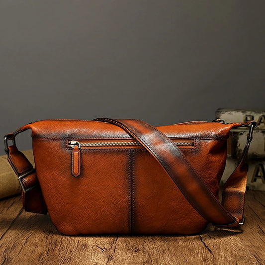 Stylish Women Leather Crossbody Bag - Compact Satchel