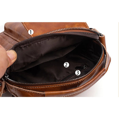 Luxury Leather Crossbody Bag For Man - Everyday Carry