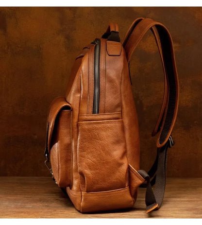 Unisex Buttery Soft Leather Backpacks - Large Capicity Bag