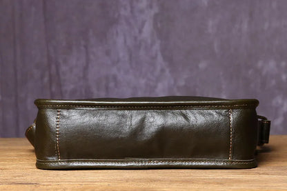 Top Layer Cowhide Unisex Leather Crossbody Bag