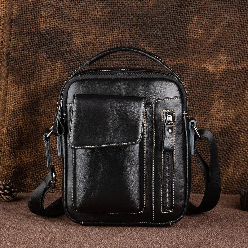 Luxury Leather Crossbody Bag For Man - Everyday Carry