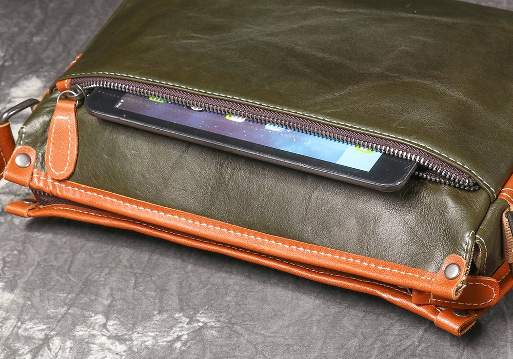 Artisan Colorblock Womens Leather Crossbody Bag