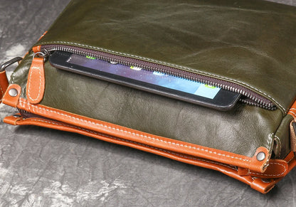 Artisan Colorblock Womens Leather Crossbody Bag