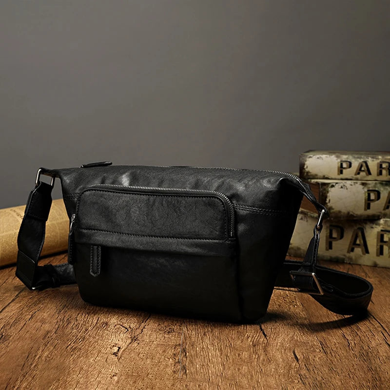 Stylish Women Leather Crossbody Bag - Compact Satchel