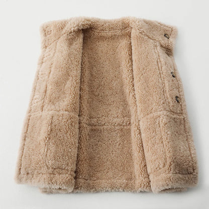 Tan Brown Genuine Leather Jacket With Faux Fur