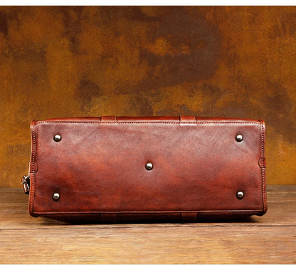 Vegetable Tanned  17-Inch Travel Business Bag