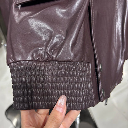 Oversized Brown Bomber Jacket For Women