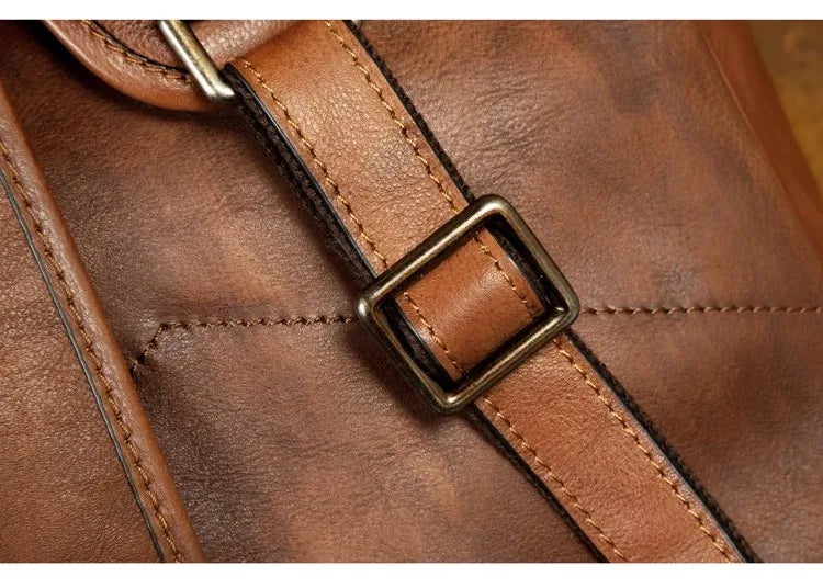 Vegetable Tanned Cowhide Luxury Leather Backpack