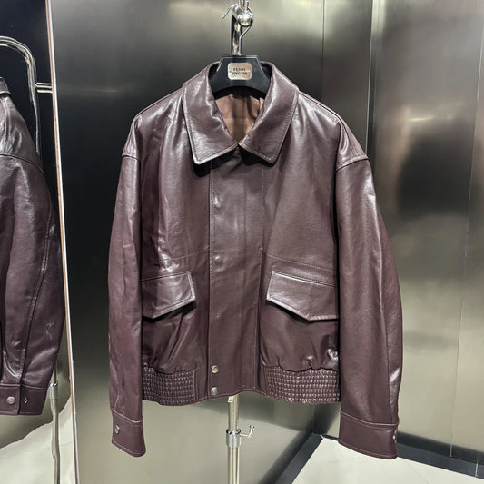 Oversized Brown Bomber Jacket For Women