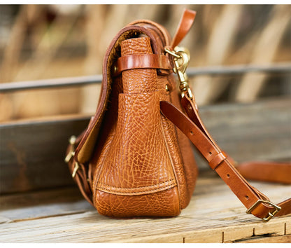Unisex Leather Messenger Bag For Laptop