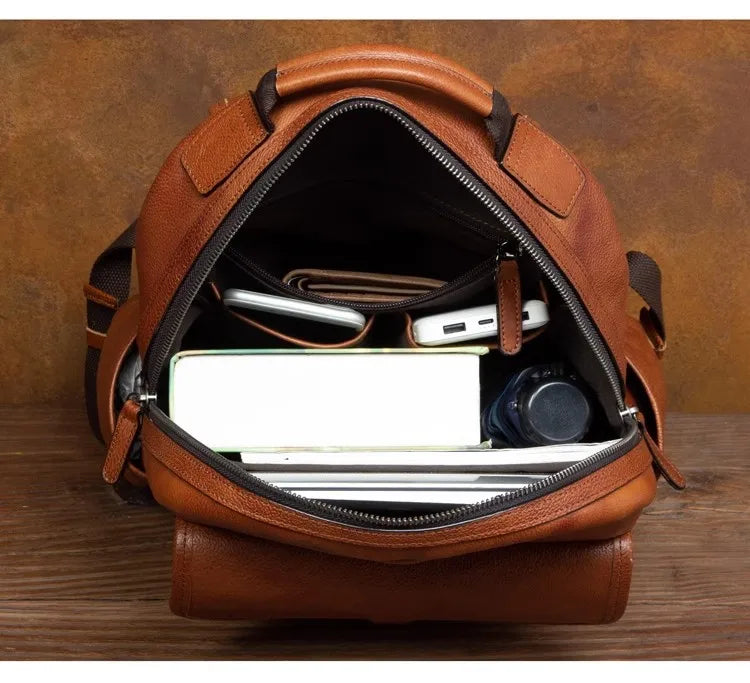 Unisex Buttery Soft Leather Backpacks - Large Capicity Bag