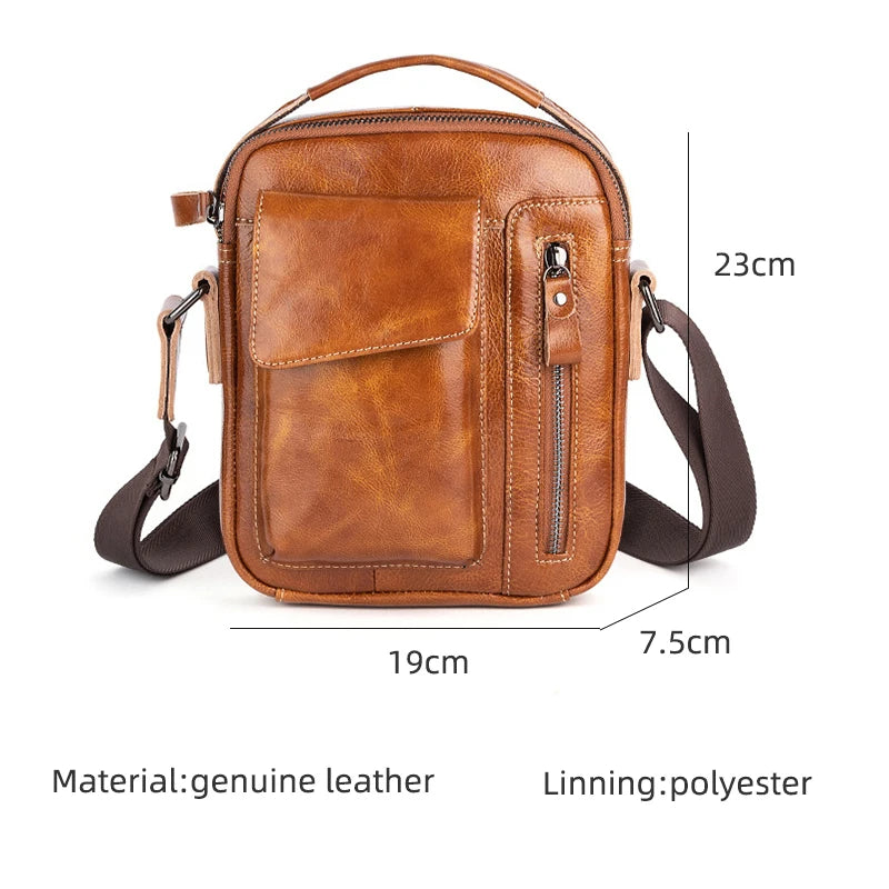 Luxury Leather Crossbody Bag For Man - Everyday Carry