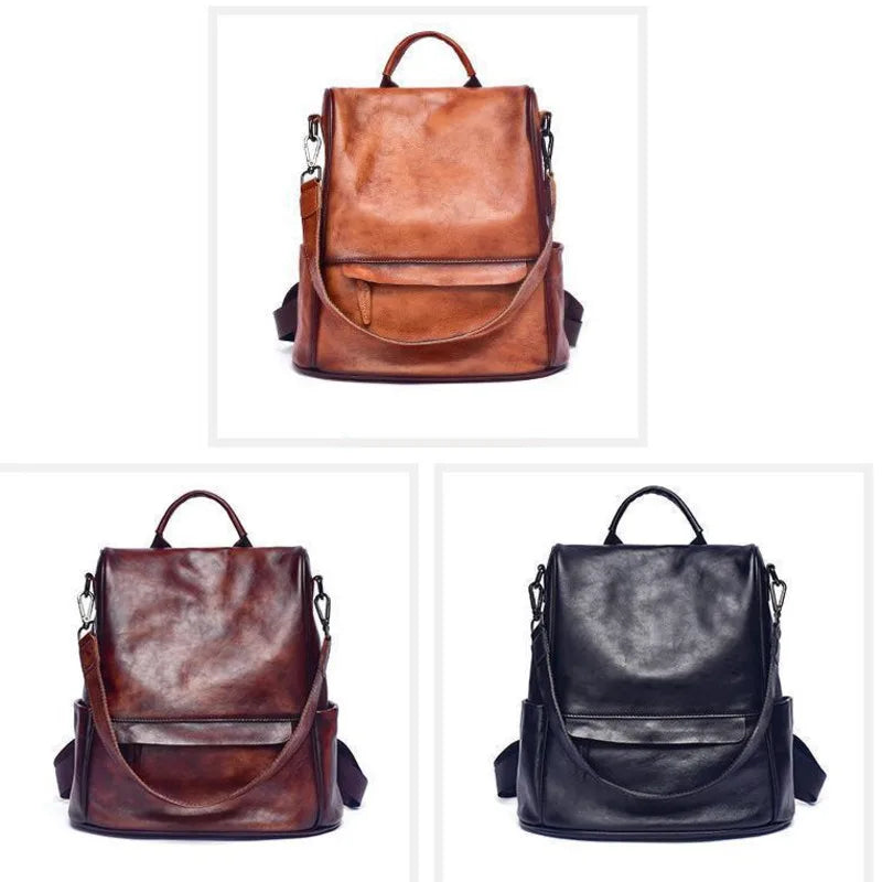 Vintage Large Capacity Woman Travel Backpack
