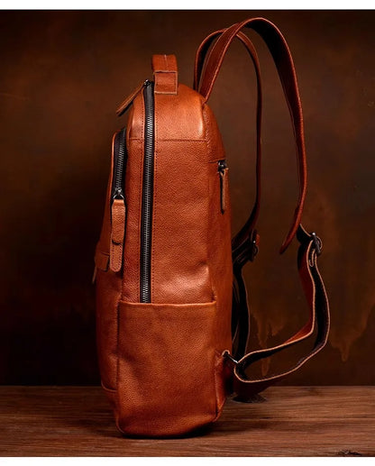 Brown Handmade Leather Backpack - Laptop Backpack