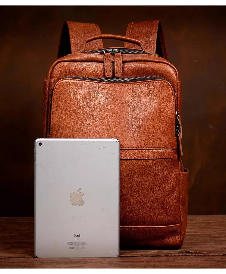 Brown Handmade Leather Backpack - Laptop Backpack