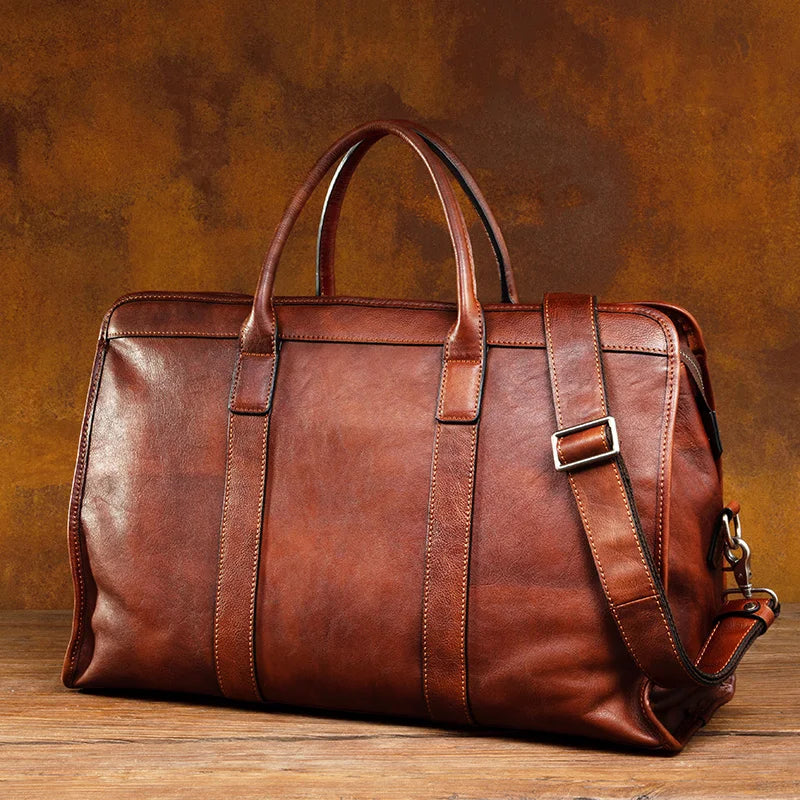 Vegetable Tanned  17-Inch Travel Business Bag