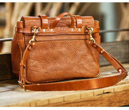 Unisex Leather Messenger Bag For Laptop