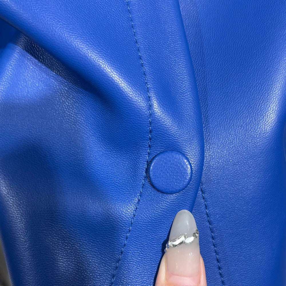 Bright Yellow Leather Shirt Women Real Sheepskin Jackets Leather Oversized Leather Jacket 2025