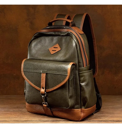 Unisex Buttery Soft Leather Backpacks - Large Capicity Bag