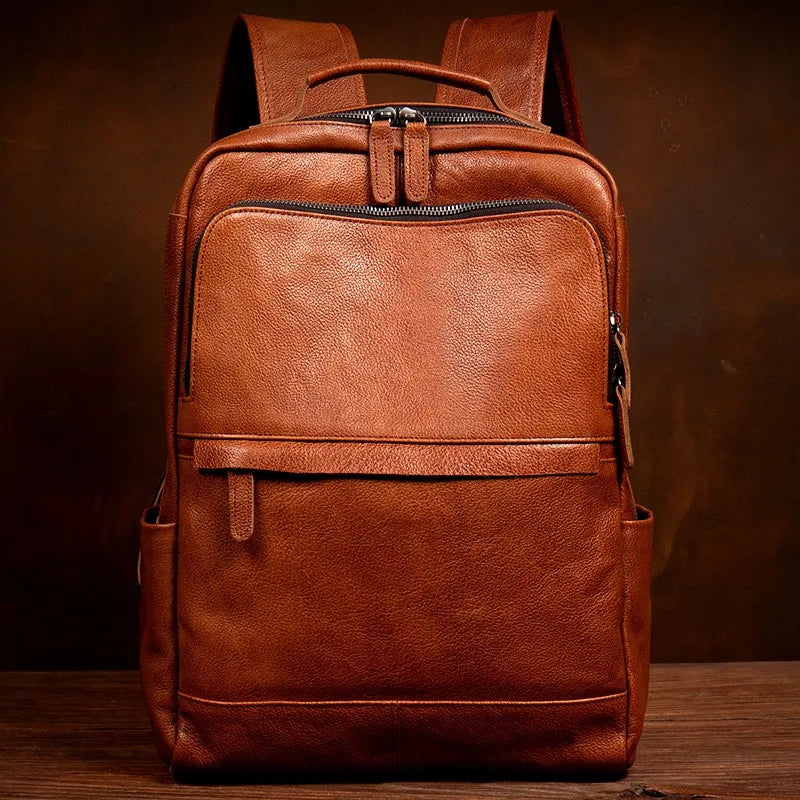 Brown Handmade Leather Backpack - Laptop Backpack