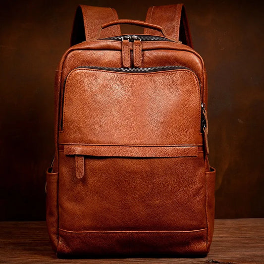 Brown Handmade Leather Backpack - Laptop Backpack