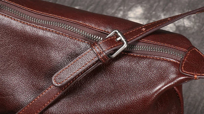 Minimalist Leather Crossbody Bag With Zipper