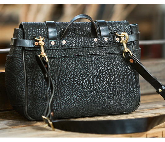 Unisex Leather Messenger Bag For Laptop