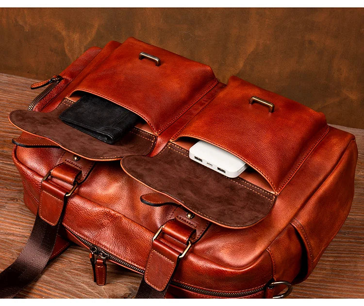 Large Capacity Leather Business Travel Bag
