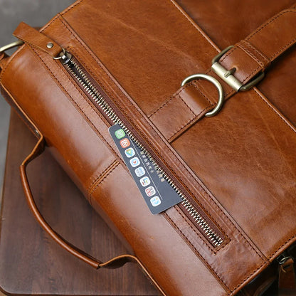 Top Layer Cowhide Large Capacity Business Commuting Bag