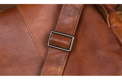 Vegitable Tanned Brown Rucksack Leather Backpack
