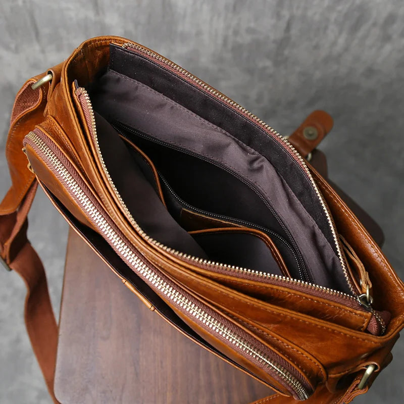 Top Layer Cowhide Large Capacity Business Commuting Bag