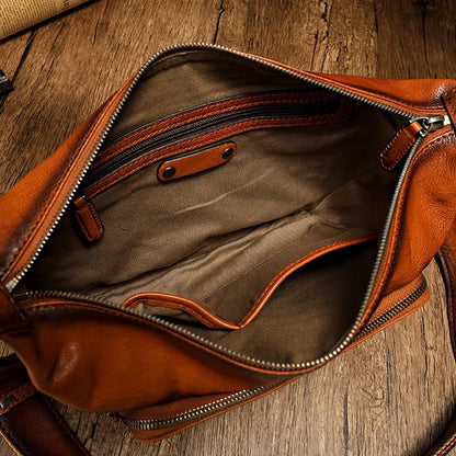 Stylish Women Leather Crossbody Bag - Compact Satchel