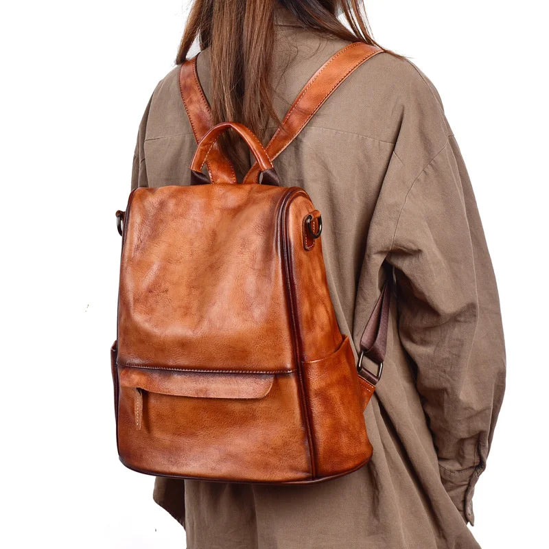 Vintage Large Capacity Woman Travel Backpack