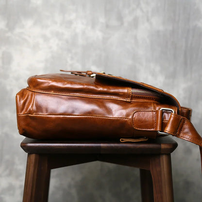 Top Layer Cowhide Large Capacity Business Commuting Bag