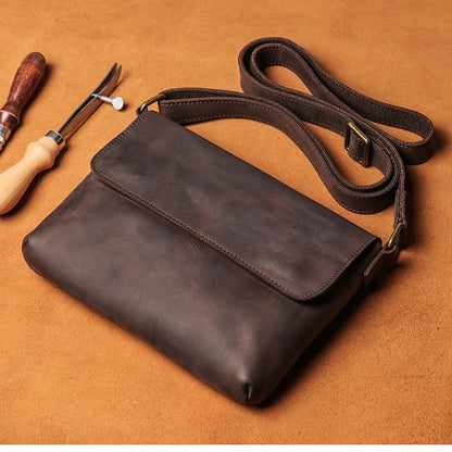 Soft Touch Mens Leather Crossbody Bag