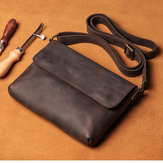 Soft Touch Mens Leather Crossbody Bag