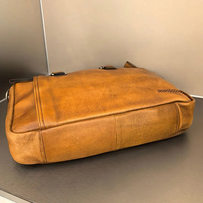 Prime Mens Leather Laptop Shoulder Bag